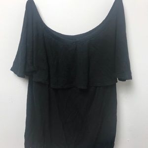 Off Shoulder Black Top